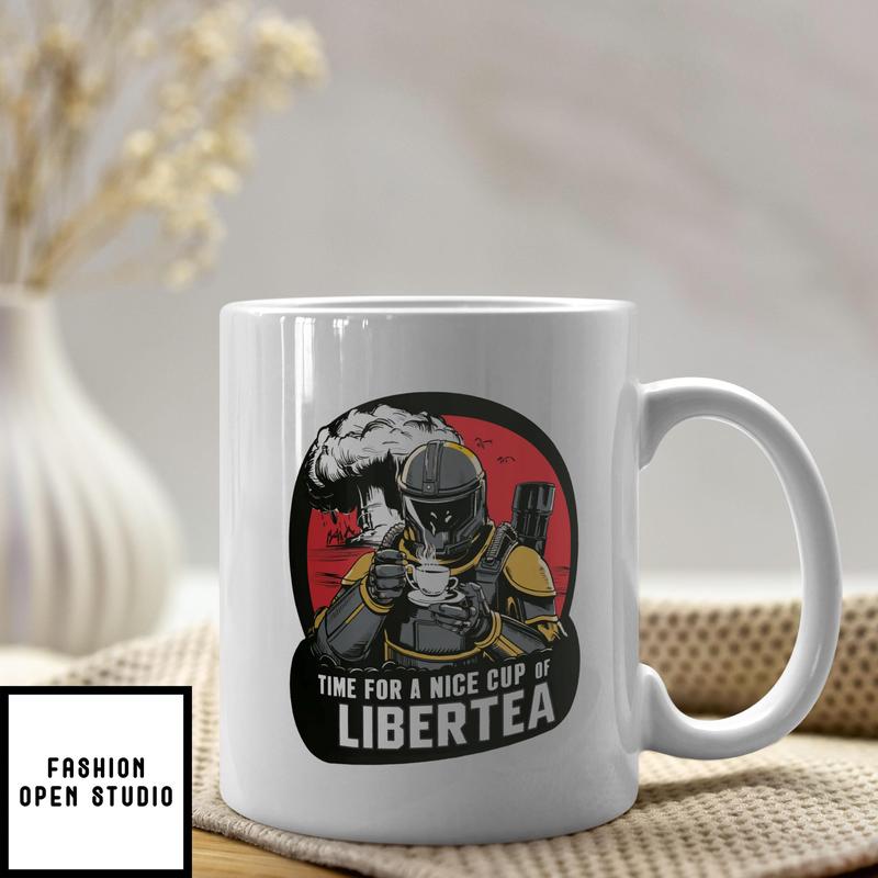 Liber-Tea Helldivers 2 Mug Time For A Nice Cup Of LiberTea