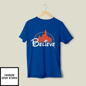 New York Mets And Disney Believe Skyline T-Shirt
