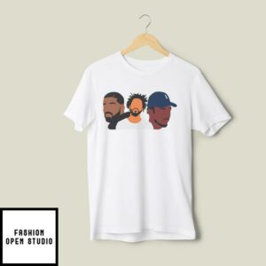 Retro Drake J Cole Kendrick Lamar Rapper Star T-Shirt