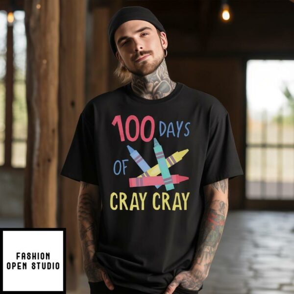 100 Days Of Cray Cray Print T-Shirt