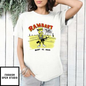 Bart Simpson T Shirt Rambart Eat My Shorts Hussein Bart Vs Iraq T Shirt 1