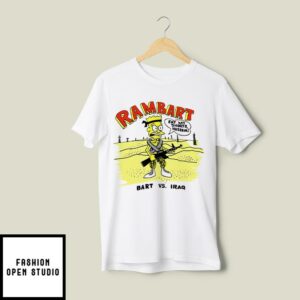 Bart Simpson T Shirt Rambart Eat My Shorts Hussein Bart Vs Iraq T Shirt 2