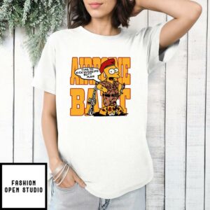 Bart Simpson Time To Kick Husseins Butt Man T Shirt 1