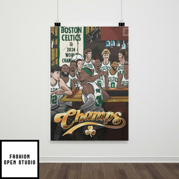 Boston Celtics 2024 World Champions Celtics’ Legends Poster