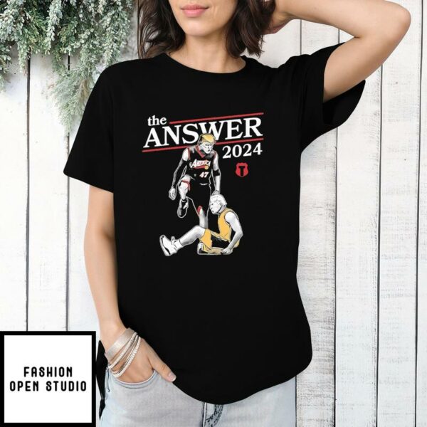 Donald Trump Defeats Joe Biden The Answer 2024 T-Shirt