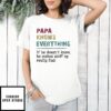 Grandpa T-Shirt Dad Knows A Lot Grandpa Knows Everything