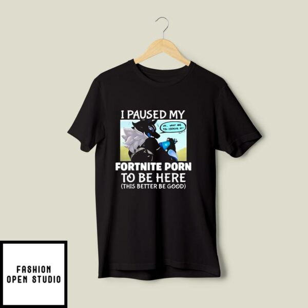 I Pause My Fortnite Porn To Be Here This Better Be Good T-Shirt