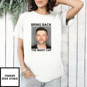 Justin Timberlake Mugshot Bring Back The Night Cap T-Shirt