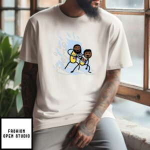 Lakers LeBron James And Bronny James Father Son Kamehameha Dragon Ball T-Shirt