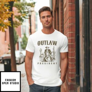 Outlaw President Trump Cowboy Trump 2024 Convicted Felon T-Shirt