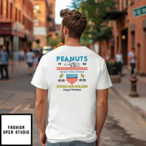 Peanuts 1950 Need For Speed Rough And Roll Snoopy Racing T Shirt 2