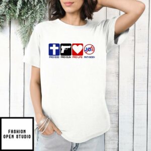 Pro God Pro Gun Pro Life Anti Biden T Shirt 1