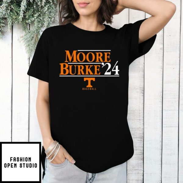 Tennessee Volunteers Moore Burke 2024 For President T-Shirt