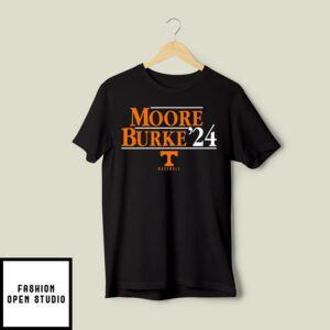 Tennessee Volunteers Moore Burke 2024 For President T Shirt 2