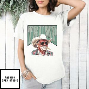 Trump Cowboy Western Make America Great T Shirt 1