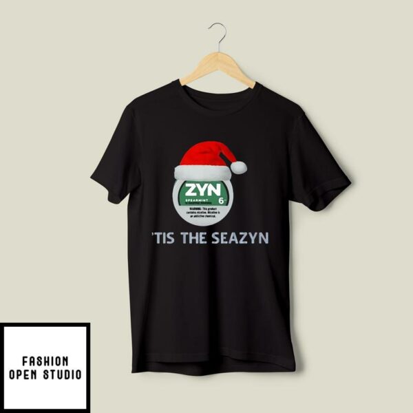 Zyn Spearmint 15 Nicotine Pouches Tis The Seazyn Christmas T-Shirt