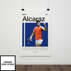 Carlos Alcaraz Tennis Modern Sports Motivational Poster