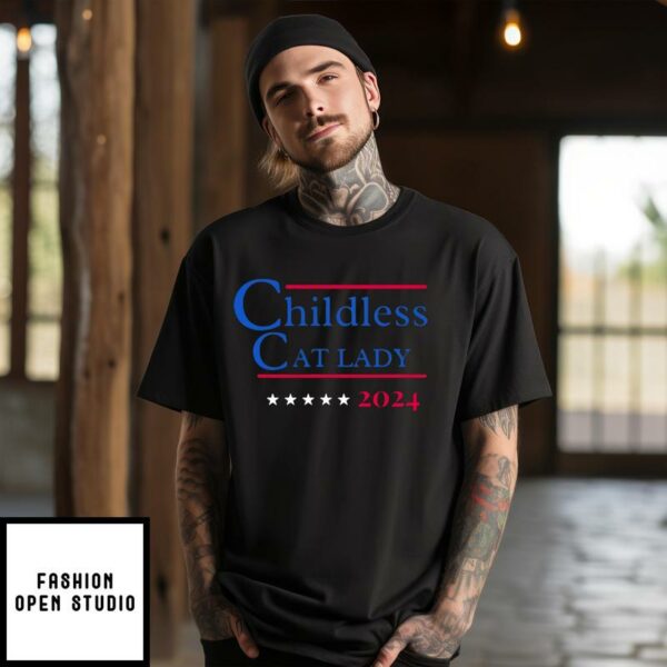 Childless Cat Lady 2024 Kamala T-Shirt