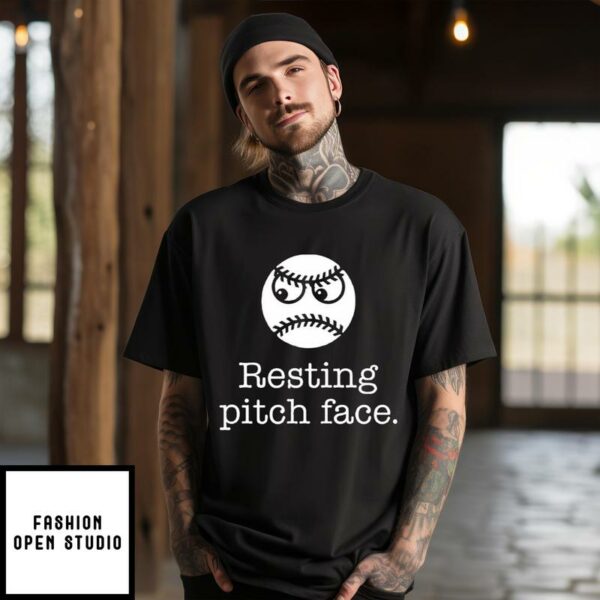 Resting Pitch Face Funny Baseball T-Shirt