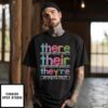 Women’s There Their They’re Teacher American Teacher’s Day Printed T-Shirt