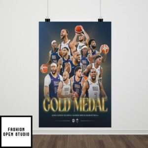 2024 Olympic USA Team Men’s Basketball Poster For Winners