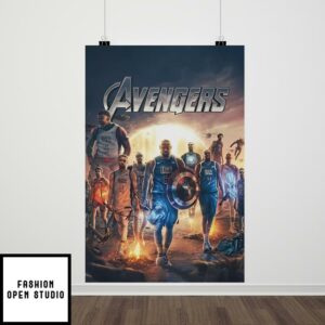 Avengers USA Basketball Olympic 2024 Poster