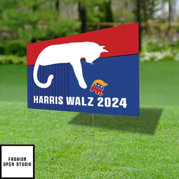 Cat Harris Walz 2024 Yard Sign