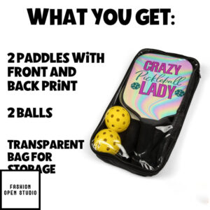 Crazy Pickleball Lady Pickleballl Kit