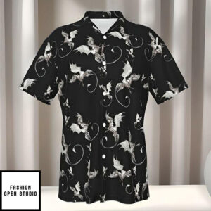 Dragons Black Men’s Hawaiian Shirt