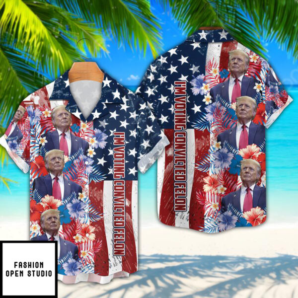 Funny Trump Face Hawaiian Shirt