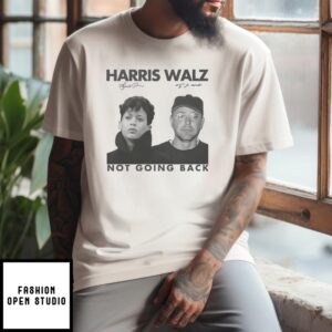 Harris Walz Not Going Back 80s Retro Photo T-Shirt