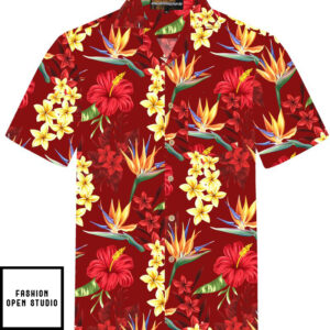 Hawaiian Shirt Flowerful Summer (red)