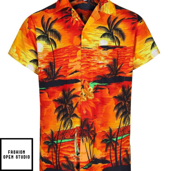 Hawaiian Shirt Stag Beach Sea Palm Hawaii Party Summer Holiday