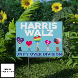 Kamala Walz Unity Over Division Yard Sign 2