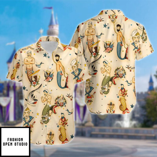 Male Mermaid Hawaiian Shirt