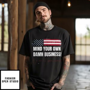 Men’s Mind Your Own Damn Business Print Casual T-Shirt