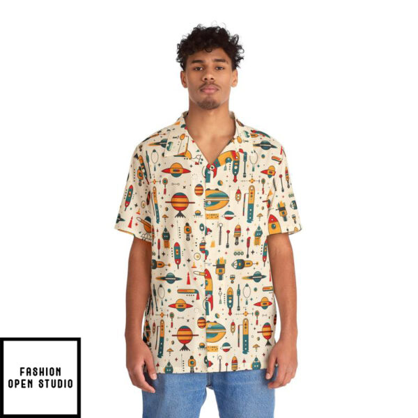 Mid-Century Atomic Men’s Hawaiian Shirt