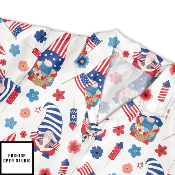 Patriotic Gnomes 4th of July Hawaiian Shirt