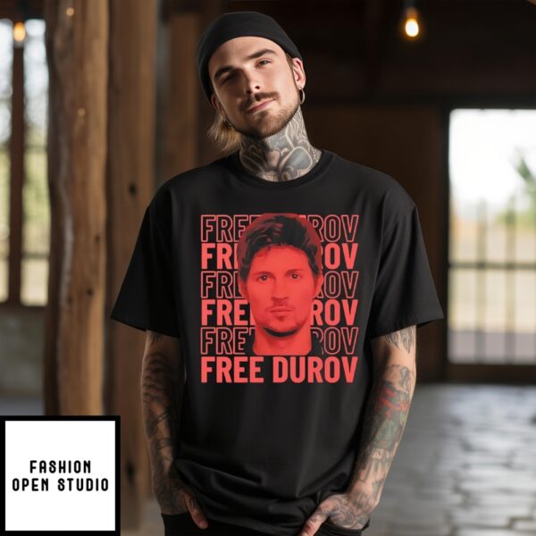 Pavel Durov Free Durov Portrait T-Shirt