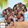 Skull Exotic Hibiscus Hawaiian Shirt