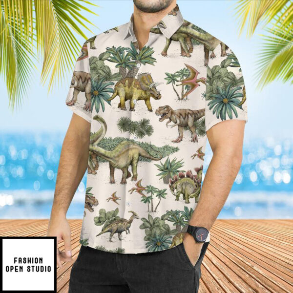 Summer Dinosaur Hawaiian Shirt