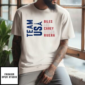 Team Usa Biles Lee Carey Chiles Rivera T-Shirt