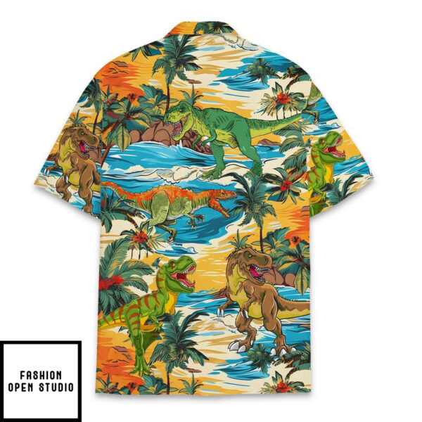 Tropical Dinosaur Summer Aloha Hawaiian Shirt