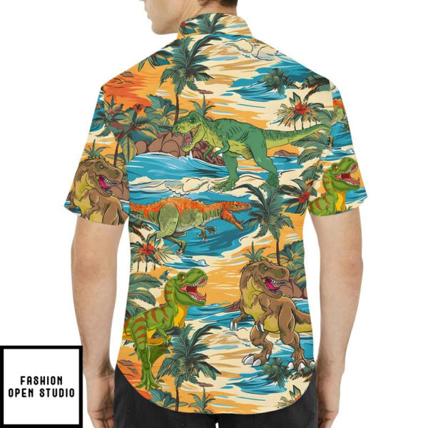 Tropical Dinosaur Summer Aloha Hawaiian Shirt