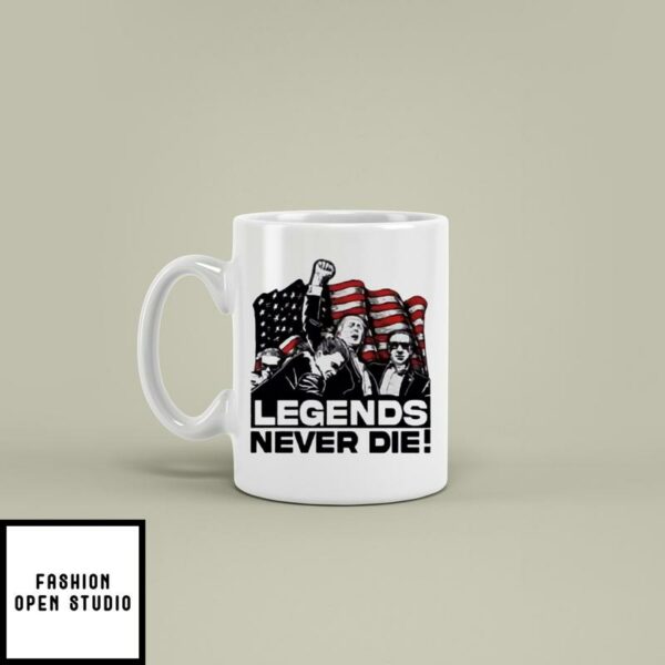 Trump ’24 Bloody Ear Assassination Legends Never Die Take America Back Mug