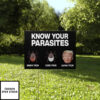 Trump Know Your Parasites Deer Tick Dog Tick Luna Tick Yard Sign