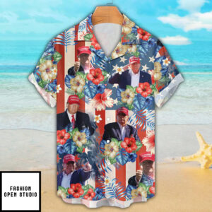 Trump Make 4th July Great Again Hawaiian Shirt