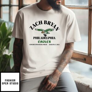 Zach Bryan Philadelphia Eagles Lincoln Financial Field August 6 7 2024 T-Shirt