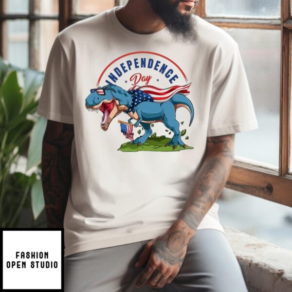 Amerisaurus USA flag Independance Day Shirt