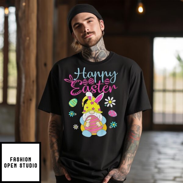 Bunny Spring Gnome Easter Egg Hunting T-Shirt